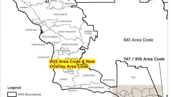 Cpuc approves area code overlay for 805 region including santa barbara 